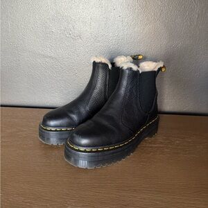 Shearling Lined Platform Dr. Martens